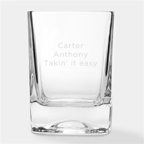 Etched Corkcicle Whiskey Ice Wedge Glass