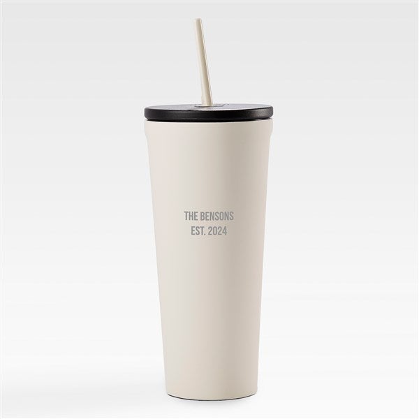 Engraved Corkcicle 24oz Cold Cup with Straw Latte