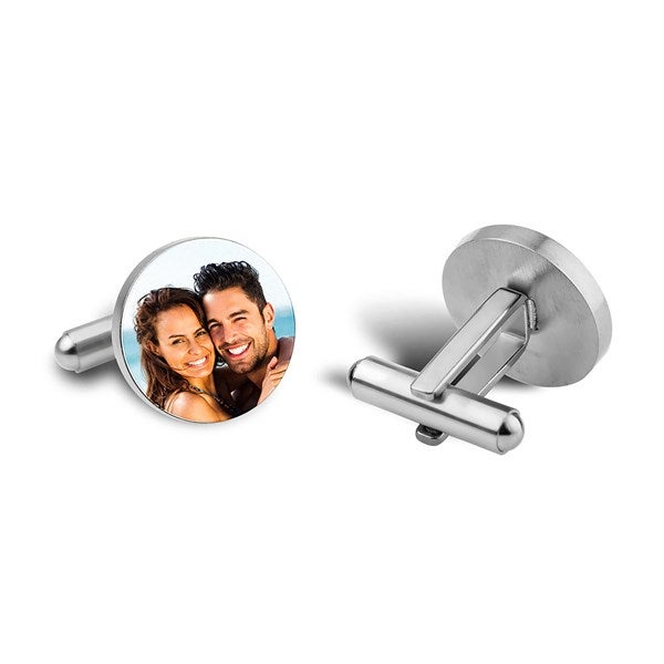 Personalized Round Photo Cufflinks  - 45396D