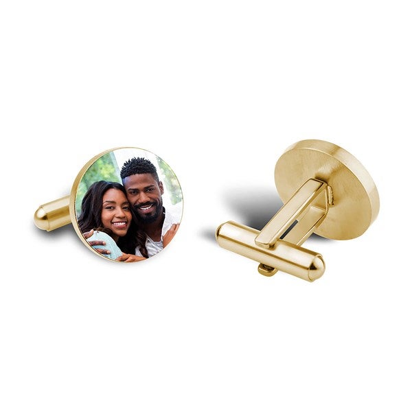 Personalized Round Photo Cufflinks  - 45396D