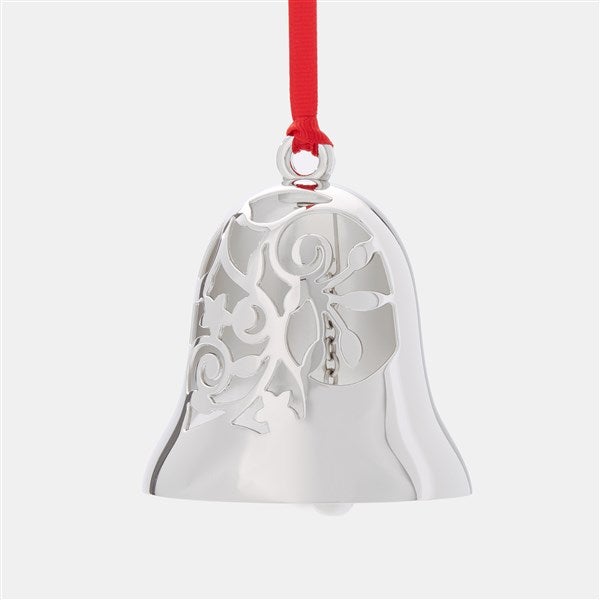 Engraved Silver Scroll Bell Ornament  - 45441