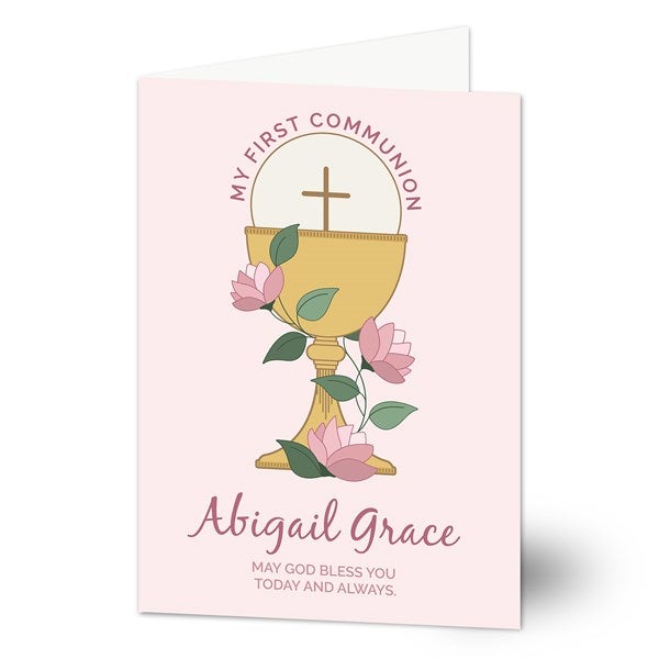 First Communion Personalized Greeting Card - 45572