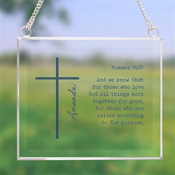Religious Verse Personalized Glass Suncatcher  - 45596