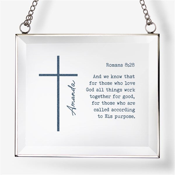 Religious Verse Personalized Glass Suncatcher  - 45596