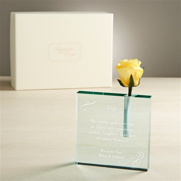 Magnificent Roses Personalized Message Bud Vase  - 45813