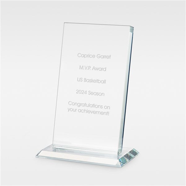 Engraved Small Glass Recognition Award - 46049
