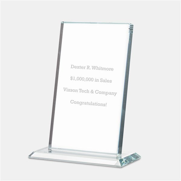 Engraved Glass Medium Recognition Award - 46051