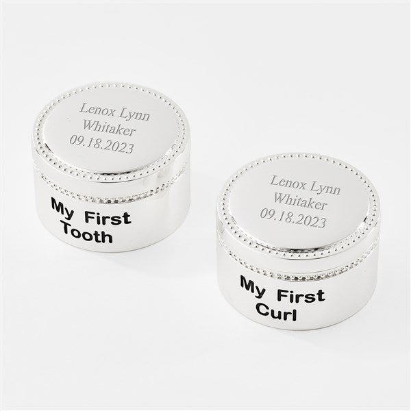 Engraved Beaded Tooth and Curl Keepsake Set    - 46076