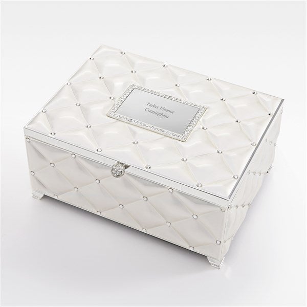 Engraved Diamond Quilted Keepsake Box - 46100