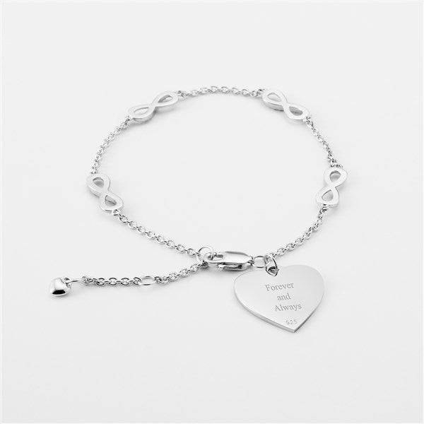 Nomination Trendsetter Stainless Steel & Black Pave CZ Infinity Smarty Bracelet