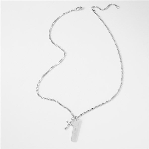 Barry Cross Necklace, Silver main image 1