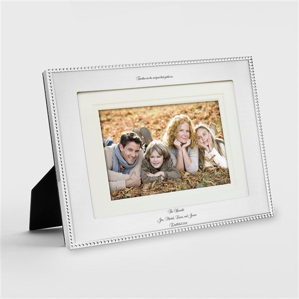 Engraved Silver Beaded 8x10 Picture Frame - 46192