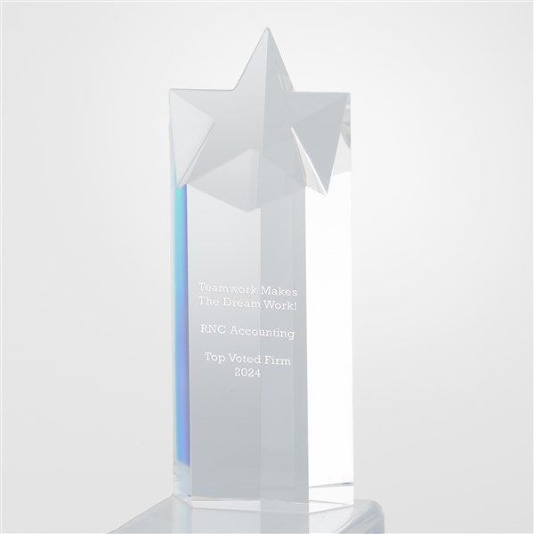 Recogniton Engraved Cut Crystal Star Award - 46212
