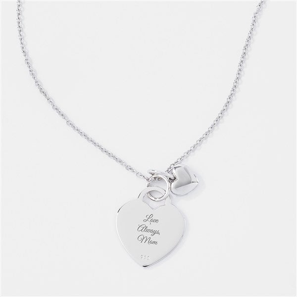 SLVR - BABY PINK CROSS & HEART CLUSTER PENDANT- NECKLACE