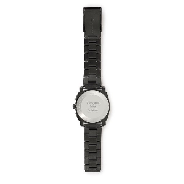 Engraved Fossil Machine Black Watch