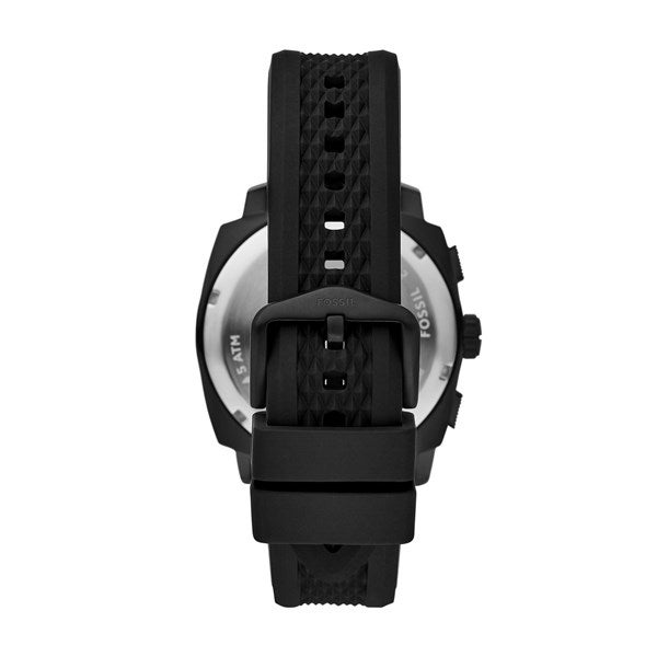Engraved Fossil Machine Black Watch