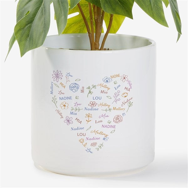 Blooming Heart Personalized Outdoor Flower Pot  - 46897
