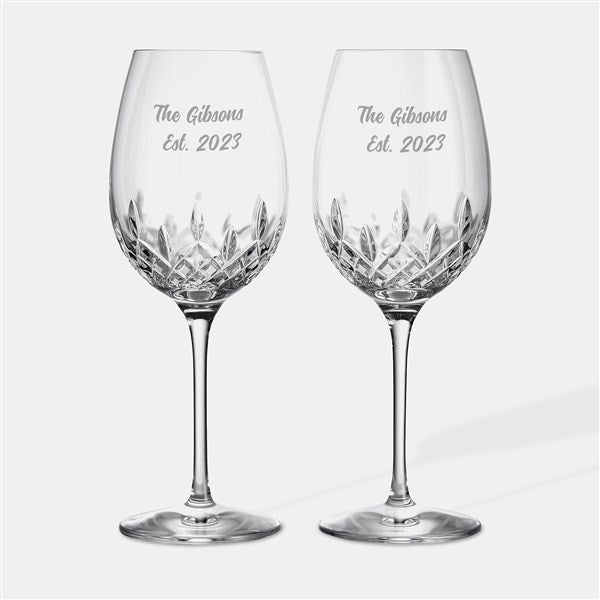 Engraved Lismore Essence Red Wine Glass Pair - 47113