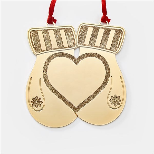 Gold Sparkle Mittens Ornament  - 47149