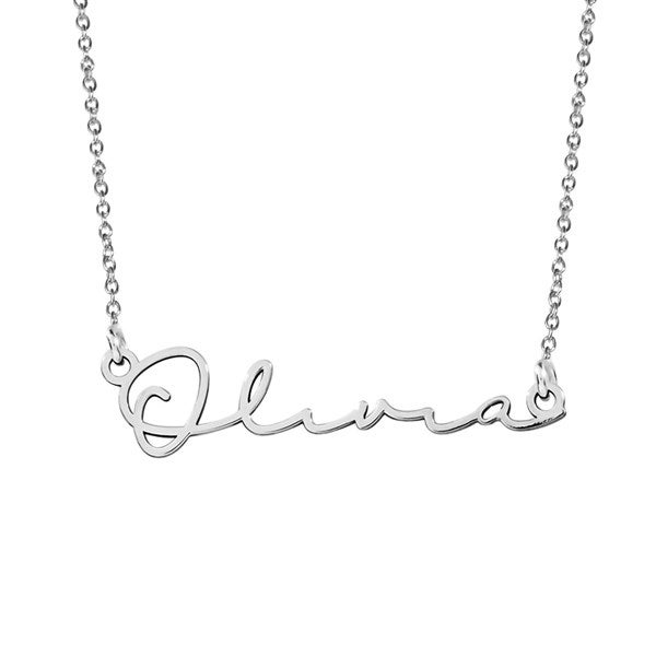 Personalized Minimalist Script Name Necklace  - 47533D