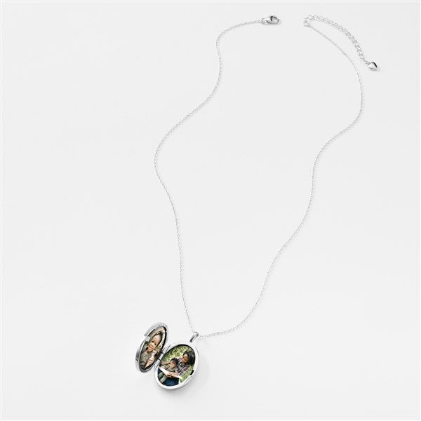 Engraved Sterling Silver Oval Locket