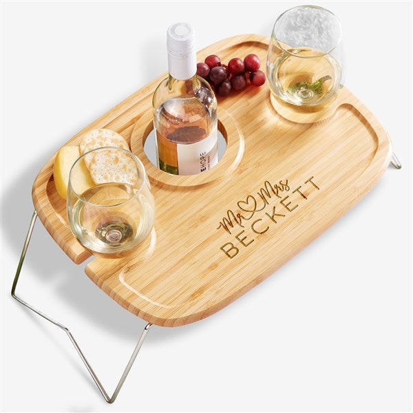 Infinite Love Personalized Wine Picnic Tray - 47644