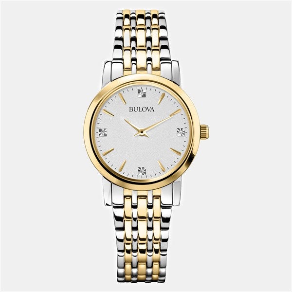 Engraved Bulova Classic Two-Tone Watch  - 47664