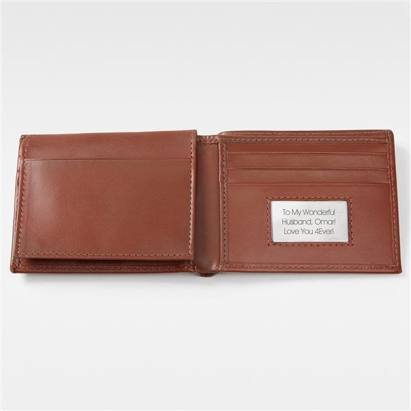 Engraved Dark Brown RFID & Passcase Wallet