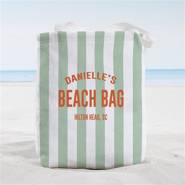 Sunkissed Stripes Personalized Terry Cloth Beach Bag - 47748