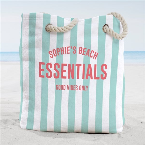 Sunkissed Stripes Personalized Terry Cloth Beach Bag - 47748