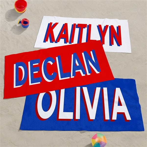 Shadow Name Personalized Beach Towels - 47934