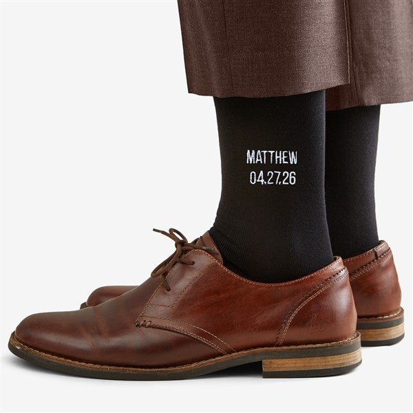 Wedding Day Embroidered Socks - 1 Pair  - 48118