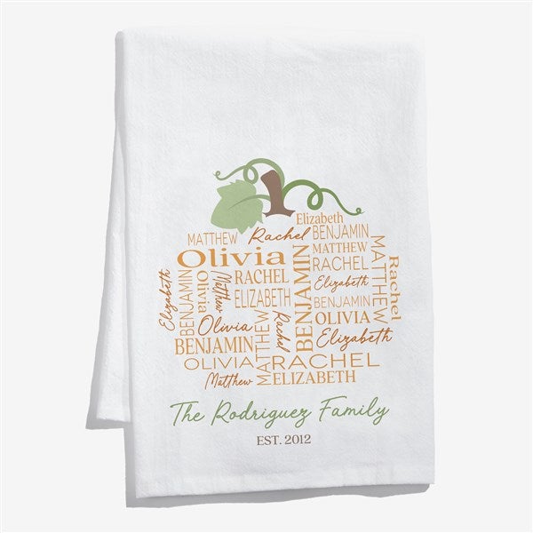 Fall Repeating Name Personalized Flour Sack Towel - 48138