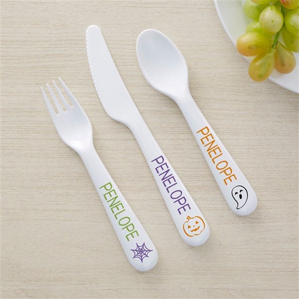Halloween Repeating Name Personalized Kids Dinnerware - 48172