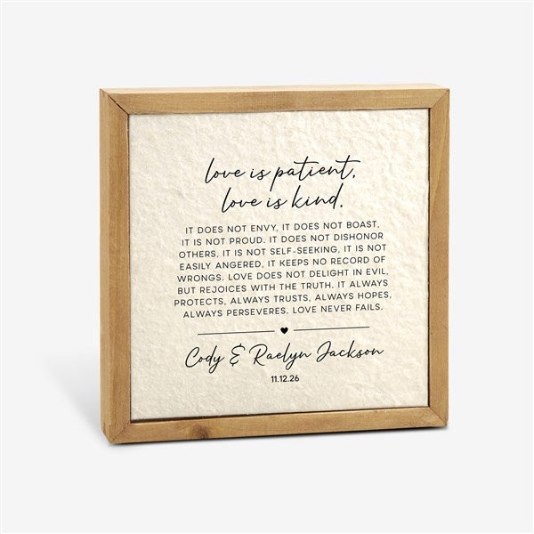 Love is Patient Personalized Pulp Paper Wall Decor - 48349