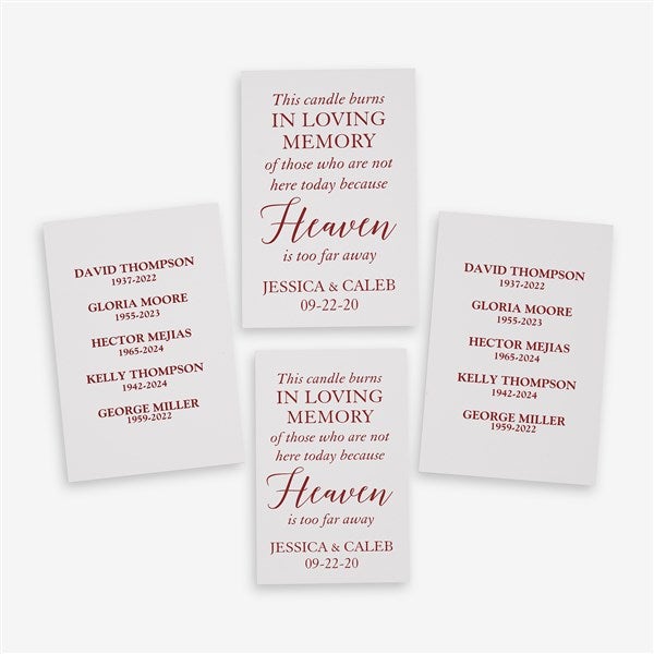 Wedding Memorial Personalized White Metal LED Lantern - 48446