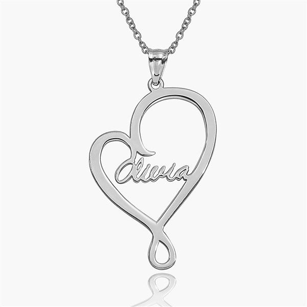 Personalized Family Hugging Heart Pendant  - 48692D