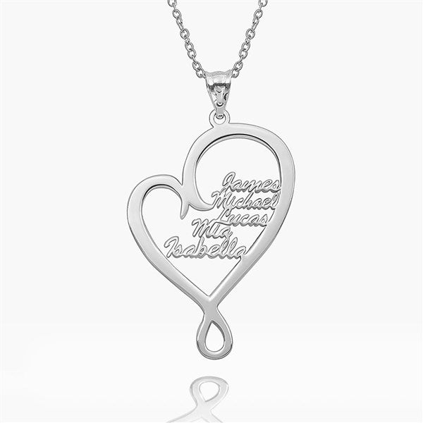 Personalized Family Hugging Heart Pendant  - 48692D