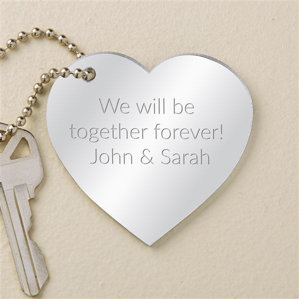 We're Engaged Personalized Heart Shape Acrylic Keychain - 48852