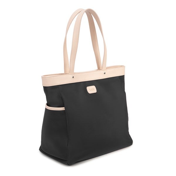 Debossed Black Nylon Tote    - 49016