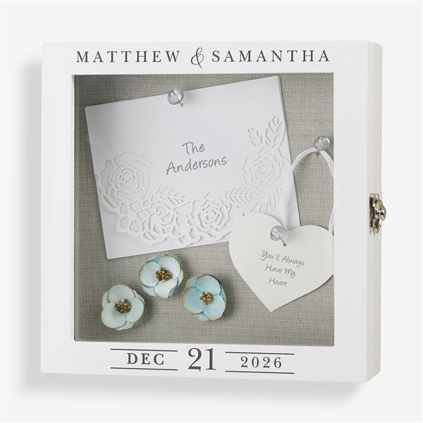 Moody Chic Engraved Wedding Shadow Box  - 49321