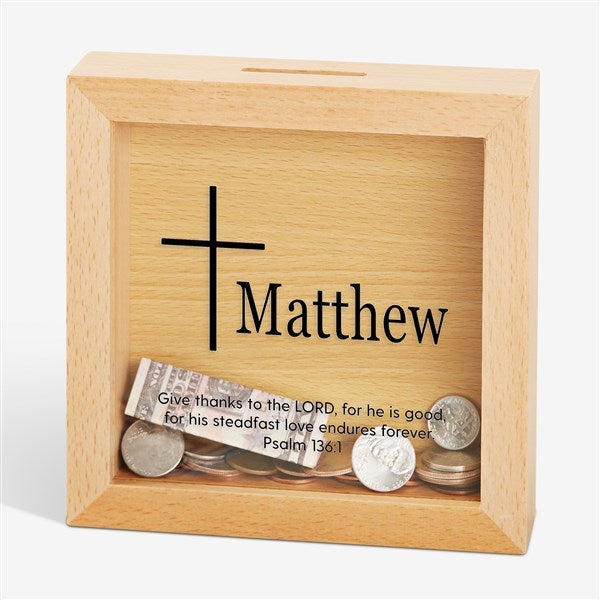 Faithful Cross Personalized Bank  - 50107