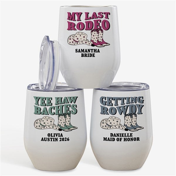 Western Wedding Personalized Insulated Wine Tumbler - 50797