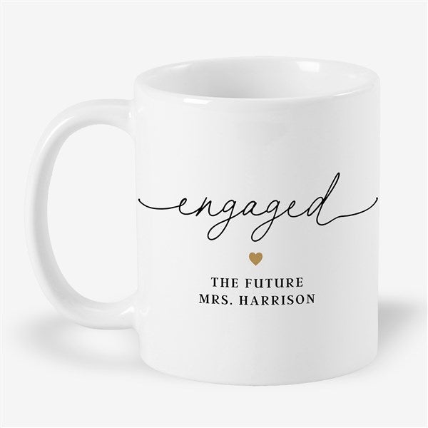 Engagement Script Personalized Coffee Mugs  - 50813