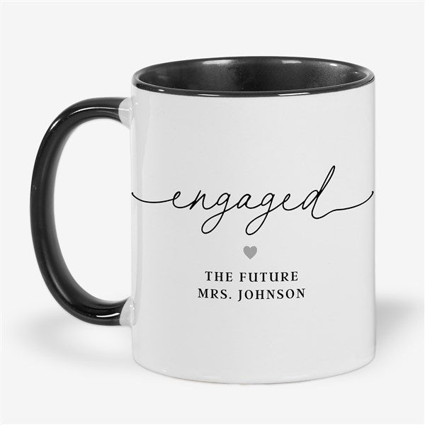 Engagement Script Personalized Coffee Mugs  - 50813