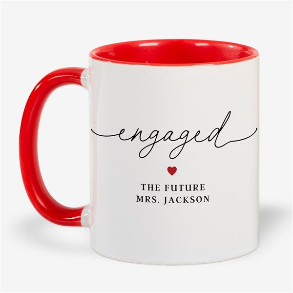 Engagement Script Personalized Coffee Mugs  - 50813