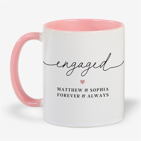 Engagement Script Personalized Coffee Mugs  - 50813