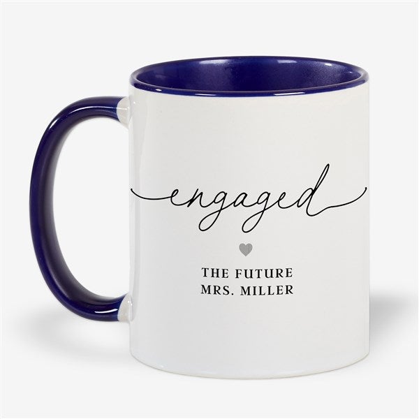 Engagement Script Personalized Coffee Mugs  - 50813