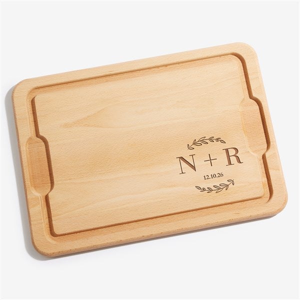 Their Initials Personalized Hardwood Cutting Boards  - 50839