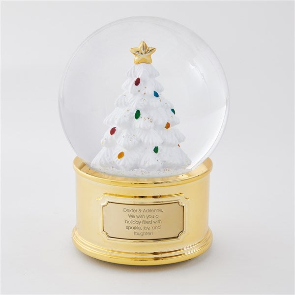 Engraved Vintage Tree Snow Globe